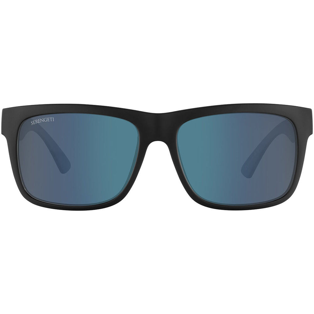 Serengeti Positano Large Photochromic Polarised Matte Black 555nm Green/ Blue Mirror SS782002 (59)