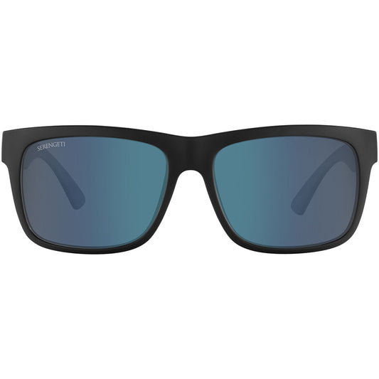 Serengeti Positano Large Photochromic Polarised Matte Black 555nm Green/ Blue Mirror SS782002 (59)