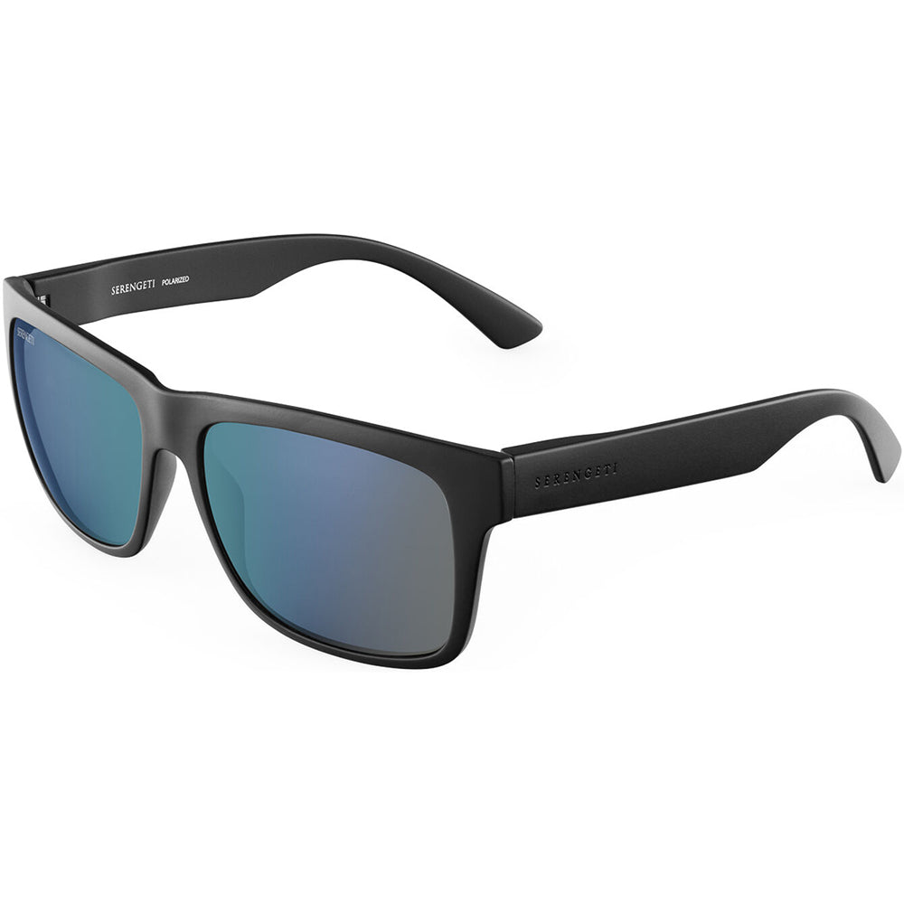 Serengeti Positano Large Photochromic Polarised Matte Black 555nm Green/ Blue Mirror SS782002 (59)