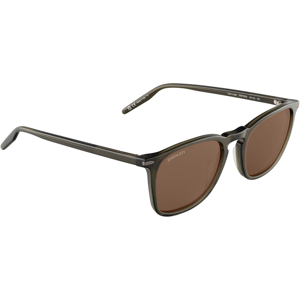 Serengeti Delio Large Photochromic Polarised Crystal Khaki Drivers Brown SS818004 (54)