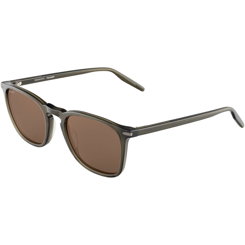 Serengeti Delio Large Photochromic Polarised Crystal Khaki Drivers Brown SS818004 (54)