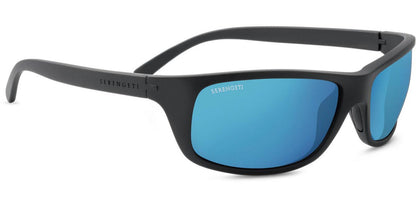 Serengeti Bormio Polarised Matte Black Glass 555nm Blue (009009)