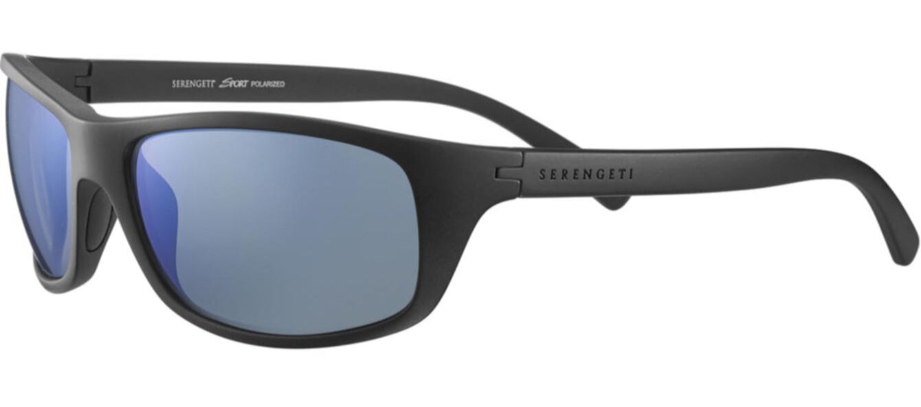 Serengeti Bormio Polarised Matte Black Glass 555nm Blue (009009)