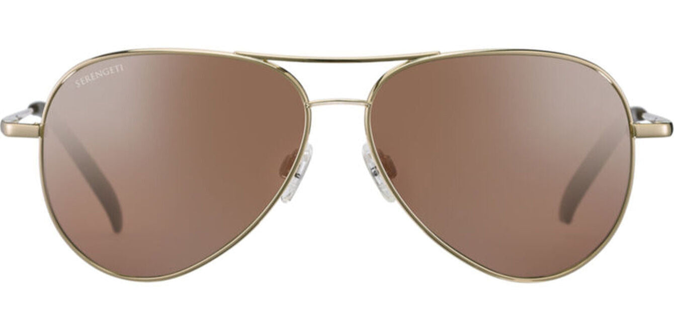 Serengeti Carrara XL Polarised Shiny Bold Gold Glass Drivers (757003)
