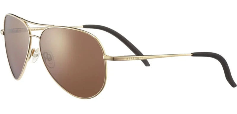 Serengeti Carrara XL Polarised Shiny Bold Gold Glass Drivers (757003)
