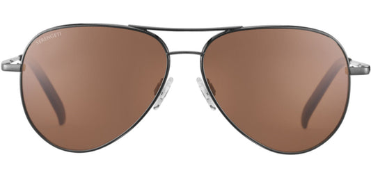 Serengeti Carrara XL Polarised Shiny Gunmetal Glass Drivers (757002)