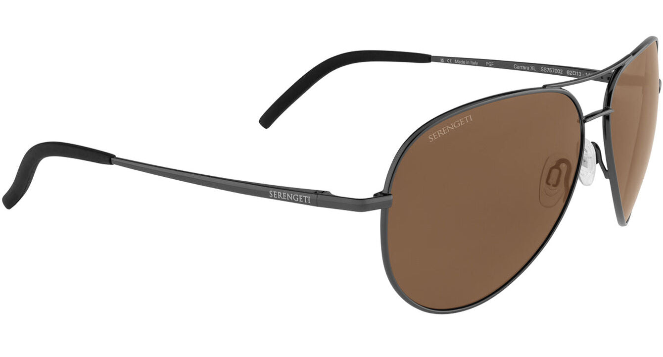 Serengeti Carrara XL Polarised Shiny Gunmetal Glass Drivers (757002)