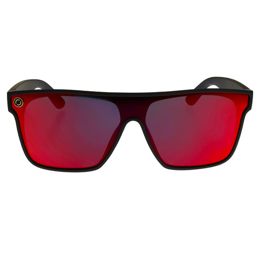 Oxide Galaxy Polarised Matte Black Red Mirror (146)
