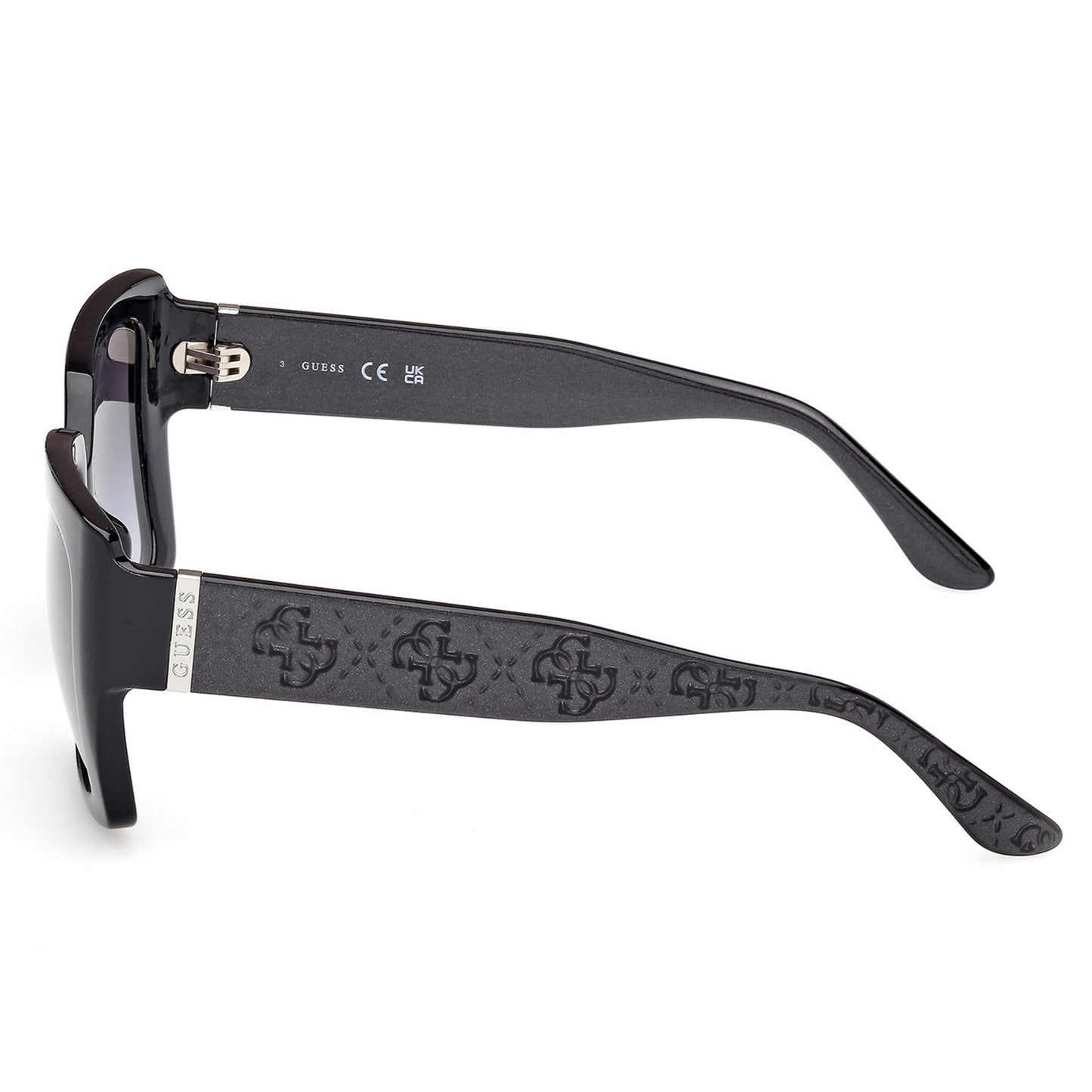 Guess 00200 Shiny Black w Black Pearl Smoke Gradient GU00200/S 01B (53)