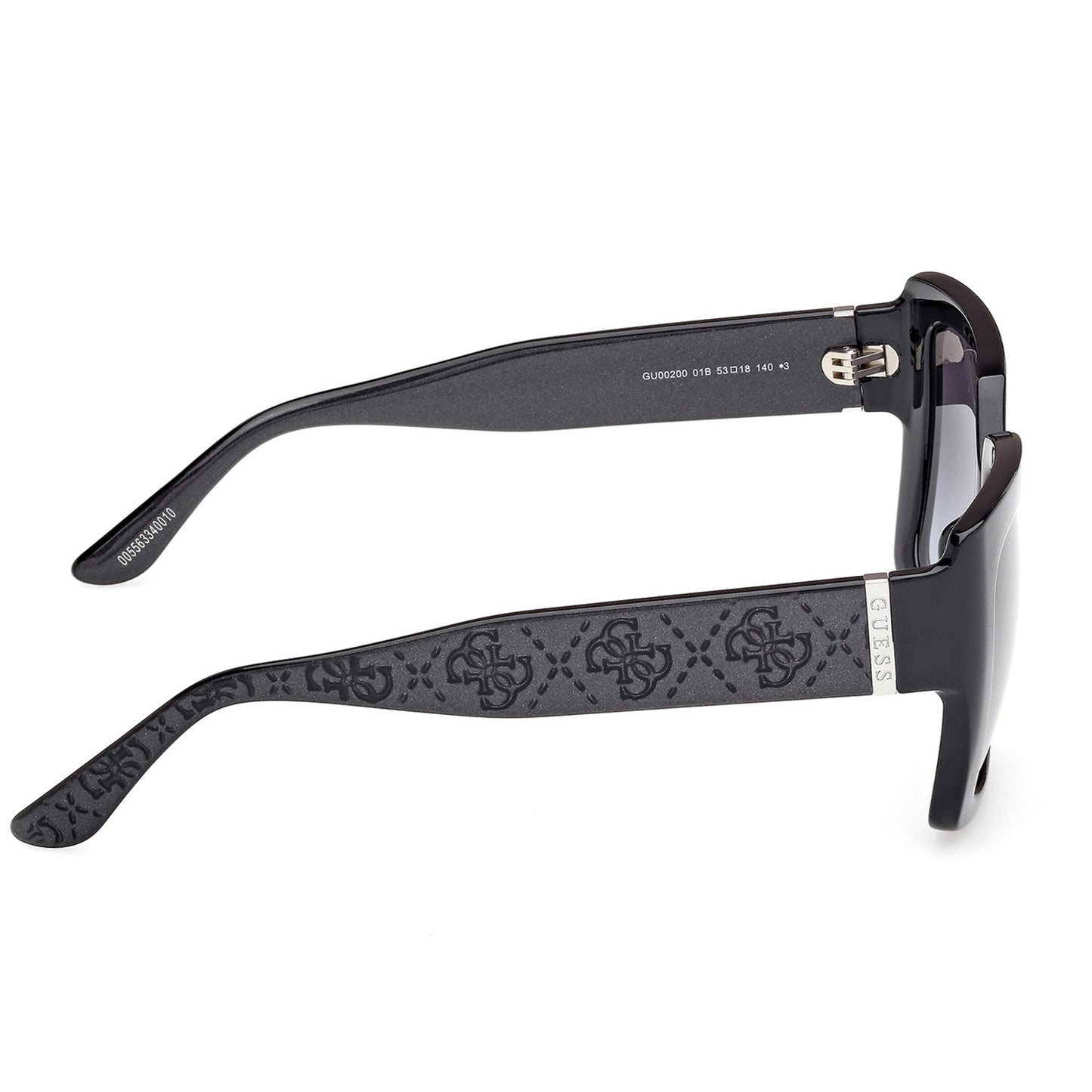 Guess 00200 Shiny Black w Black Pearl Smoke Gradient GU00200/S 01B (53)