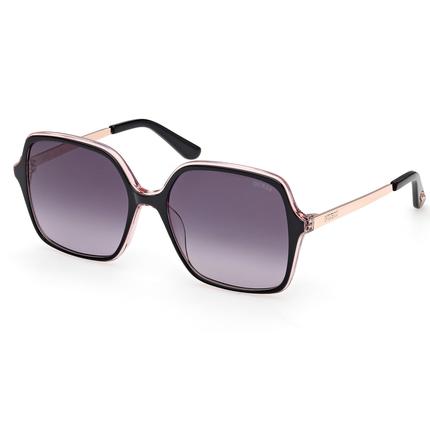 Guess 00270 Shiny Black w Shiny Rose Gold Smoke Gradient GU00270/S 01B (57)