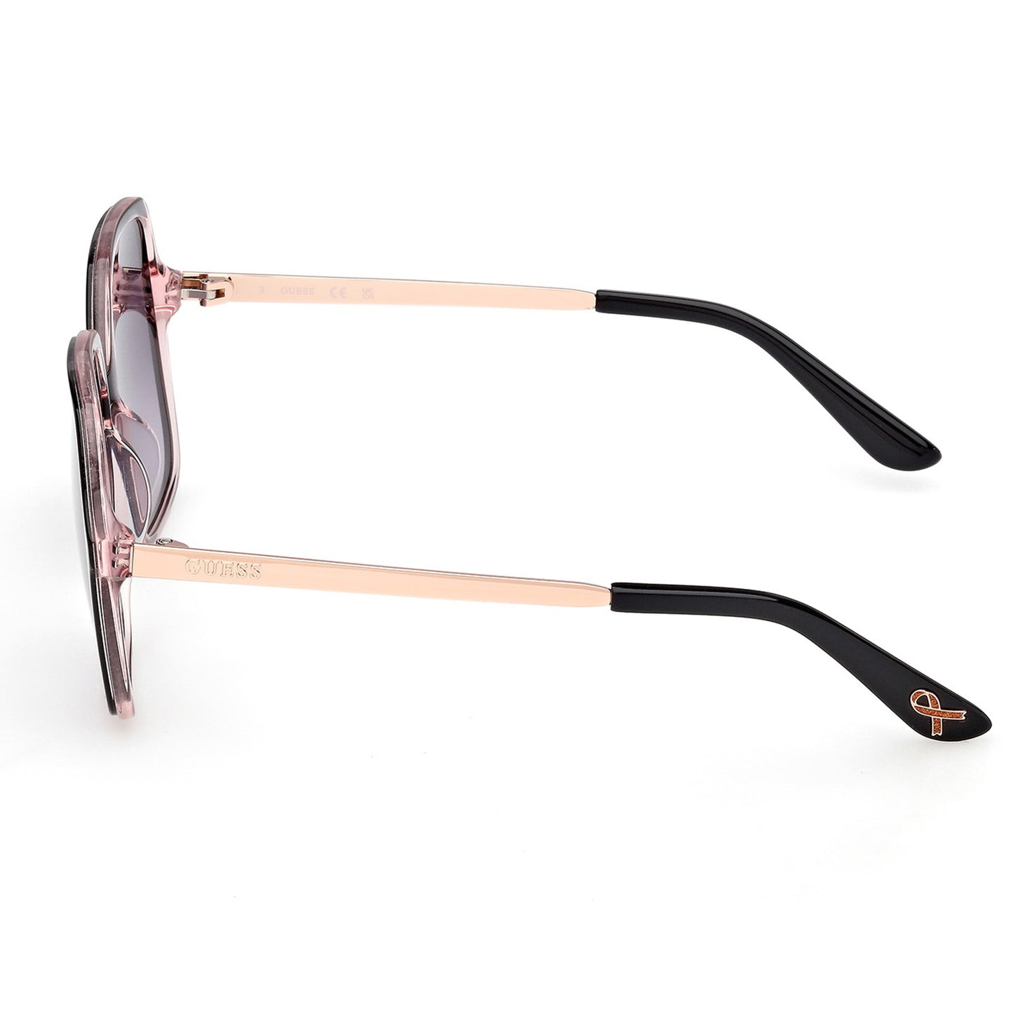 Guess 00270 Shiny Black w Shiny Rose Gold Smoke Gradient GU00270/S 01B (57)