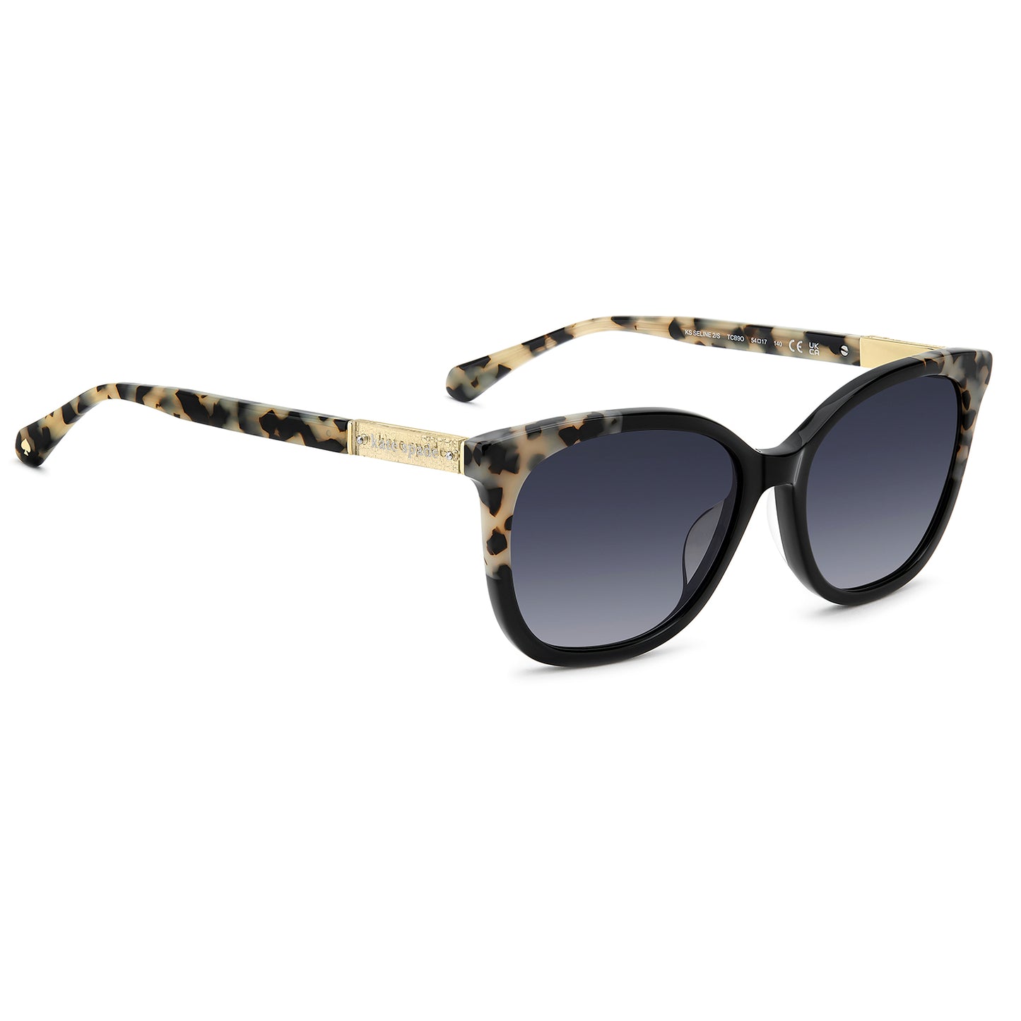 Kate Spade Seline 2/S Black/White/Havana Grey Gradient KS208439 TCB 90 (54)