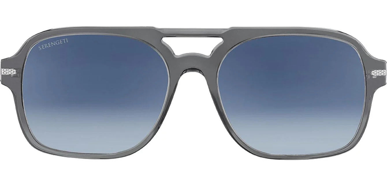 Serengeti Marco Polarised Shiny Crystal Stormy Grey Glass Blue Gradient (602004)