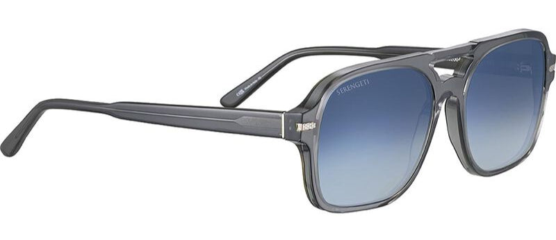 Serengeti Marco Polarised Shiny Crystal Stormy Grey Glass Blue Gradient (602004)