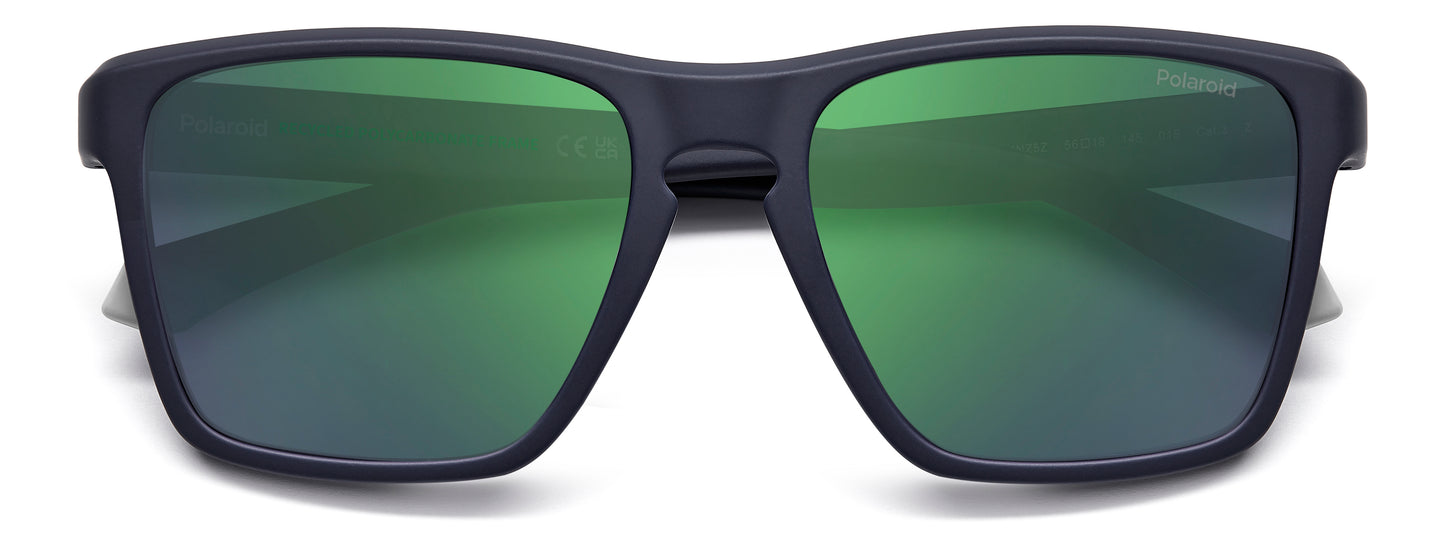 Polaroid 2167/S Polarised Matte Blue Green Mirror (2167/S 4NZ 5Z)