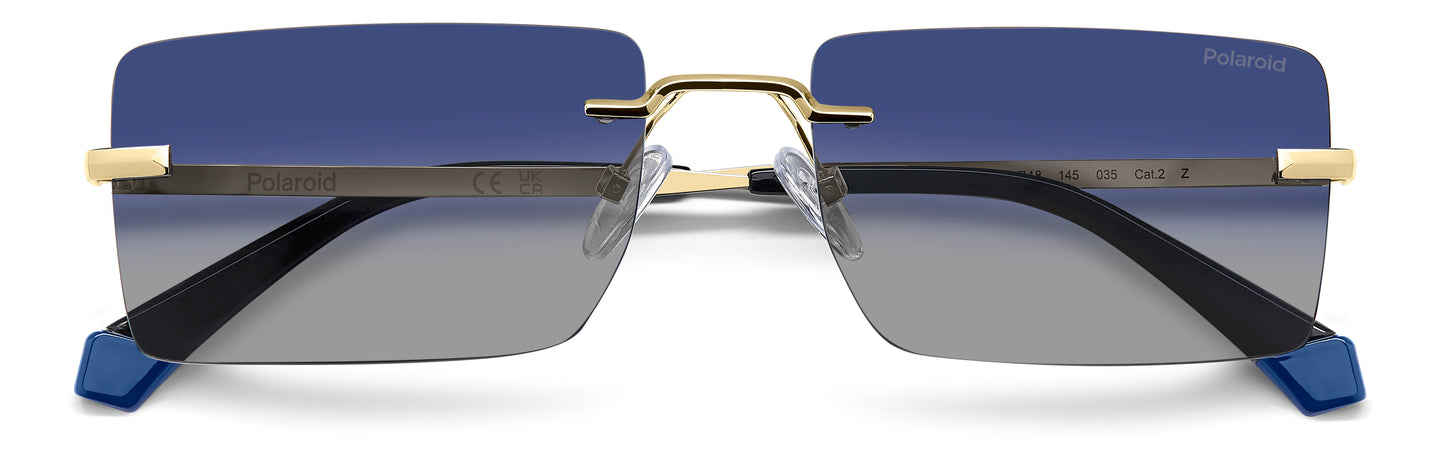 Polaroid 6245/S Polarised Gold Blue Gradient (6245/S LKS Z7)