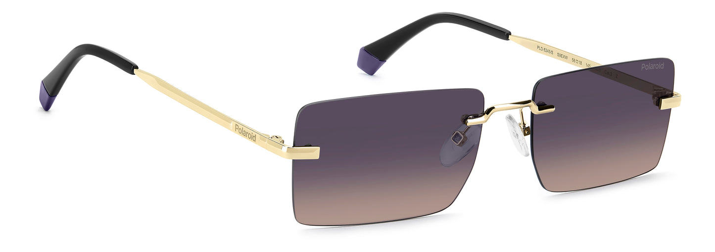 Polaroid 6245/S Polarised Gold Violet Gradient (6245/S 59E XW)