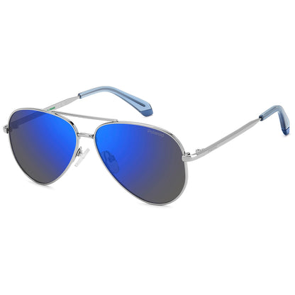 Polaroid Kids 8073/S Polarised Ruthenium/Blue Blue Mirror PLD 8073/S V84 5X (55)