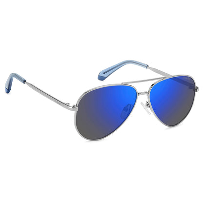 Polaroid Kids 8073/S Polarised Ruthenium/Blue Blue Mirror PLD 8073/S V84 5X (55)