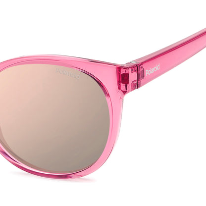 Polaroid Kids 8076/S Polarised Pink Rose Gold Mirror PLD 8076/S 35J JQ (45)