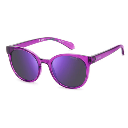 Polaroid Kids 8076/S Polarised Fushia Violet Mirror PLD 8076/S MU1 MF (45)