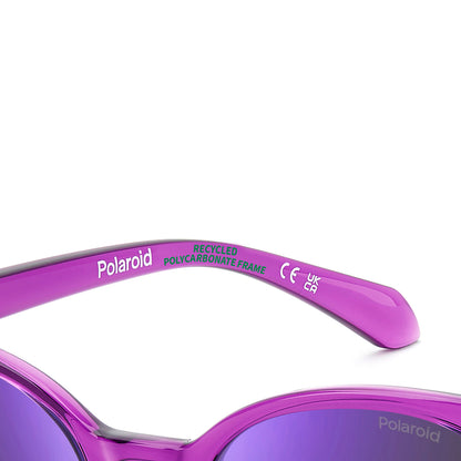 Polaroid Kids 8076/S Polarised Fushia Violet Mirror PLD 8076/S MU1 MF (45)