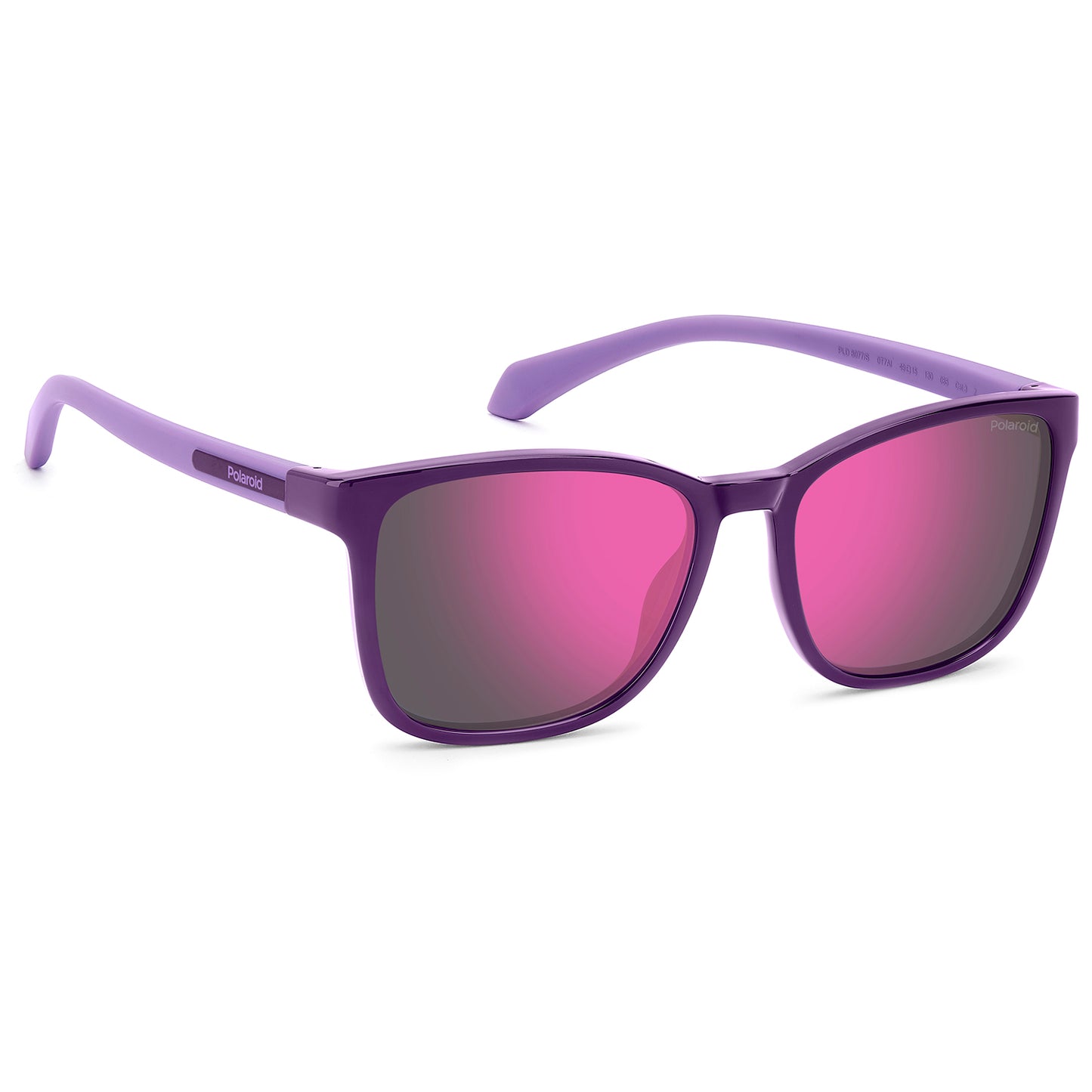 Polaroid Kids 8077/S Polarised Plum Pink Mirror PLD 8077/S 0T7 AI (49)