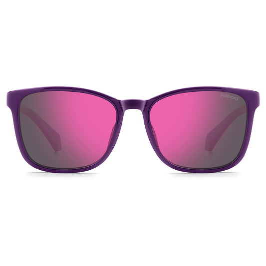 Polaroid Kids 8077/S Polarised Plum Pink Mirror PLD 8077/S 0T7 AI (49)