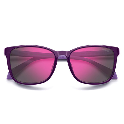 Polaroid Kids 8077/S Polarised Plum Pink Mirror PLD 8077/S 0T7 AI (49)