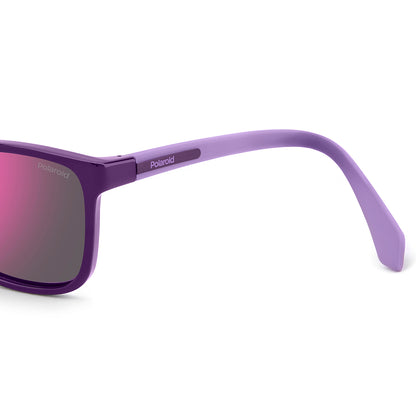 Polaroid Kids 8077/S Polarised Plum Pink Mirror PLD 8077/S 0T7 AI (49)