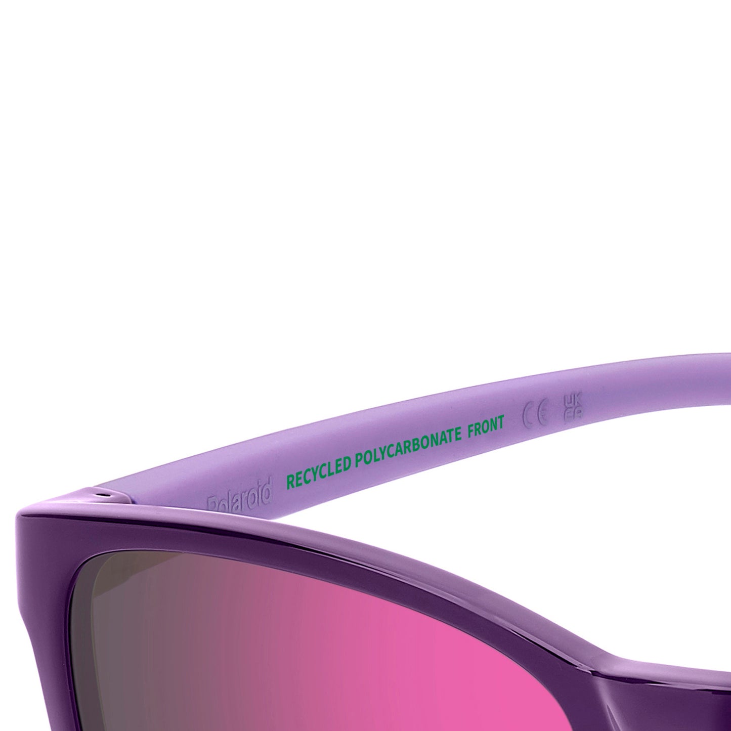 Polaroid Kids 8077/S Polarised Plum Pink Mirror PLD 8077/S 0T7 AI (49)