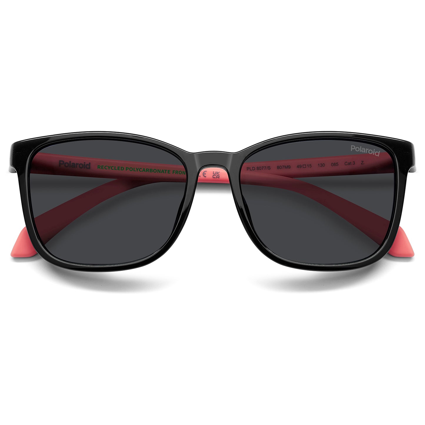 Polaroid Kids 8077/S Polarised Black Grey PLD 8077/S 807 M9 (49)