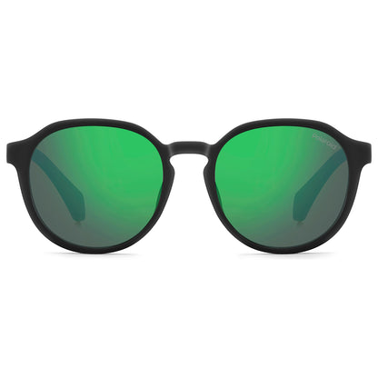 Polaroid Kids 8078/S Polarised Matte Black Green Mirror PLD 8078/S 003 5Z (47)
