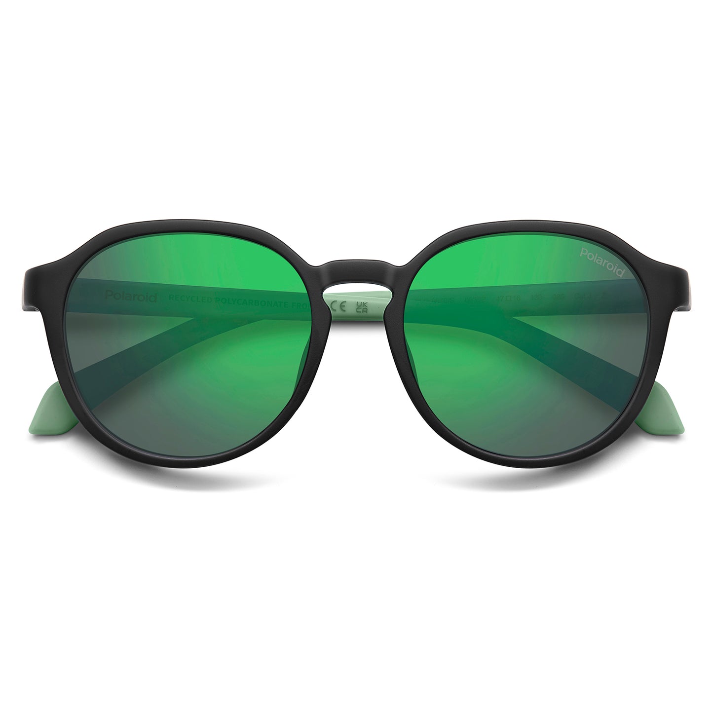 Polaroid Kids 8078/S Polarised Matte Black Green Mirror PLD 8078/S 003 5Z (47)