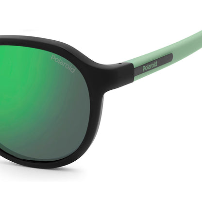 Polaroid Kids 8078/S Polarised Matte Black Green Mirror PLD 8078/S 003 5Z (47)