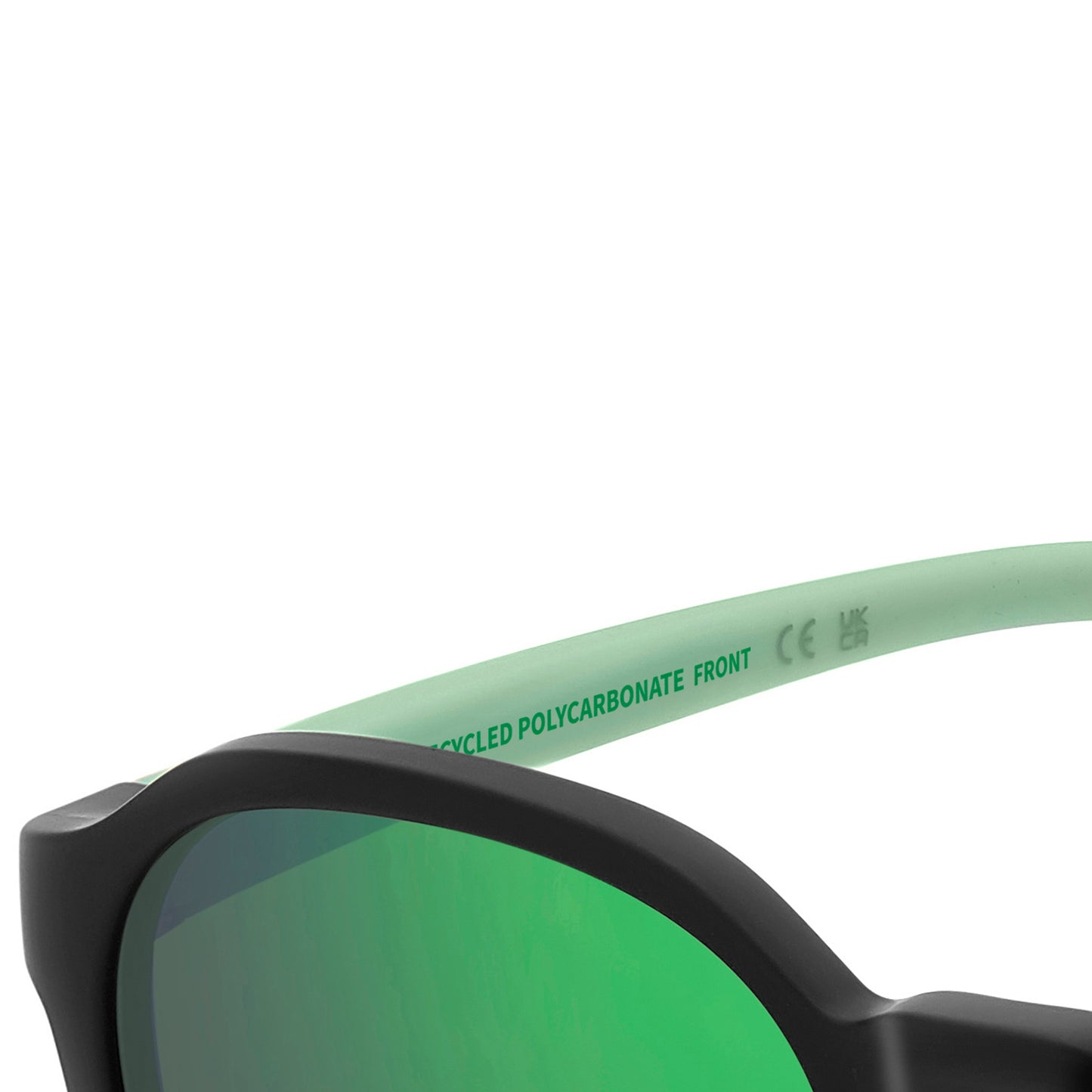 Polaroid Kids 8078/S Polarised Matte Black Green Mirror PLD 8078/S 003 5Z (47)