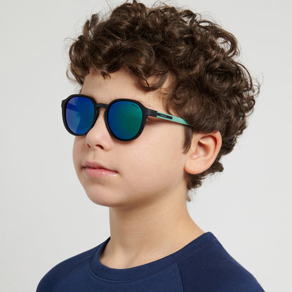 Polaroid Kids 8078/S Polarised Matte Black Green Mirror PLD 8078/S 003 5Z (47)