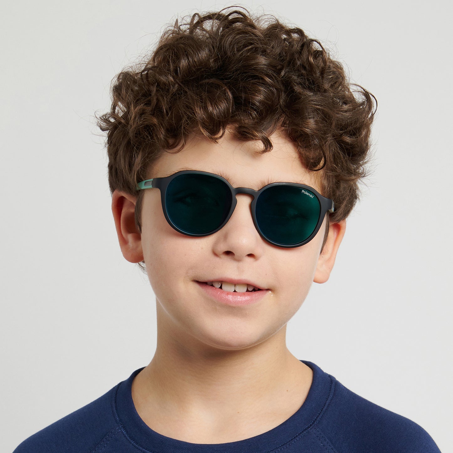 Polaroid Kids 8078/S Polarised Matte Black Green Mirror PLD 8078/S 003 5Z (47)