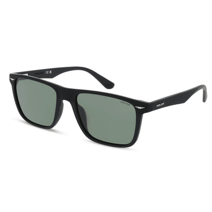 Police Gator 2 Polarised Matte Black Grey/Green SPLE02 U28P (57)