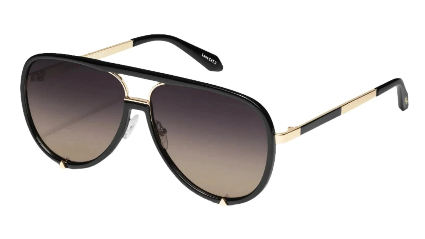 Quay High Profile Black Gold Smoke Taupe Polarised (High Profile 02)