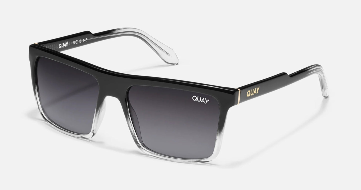 Quay Let It Run Black Clear Smoke Polarised (Let It Run 03)