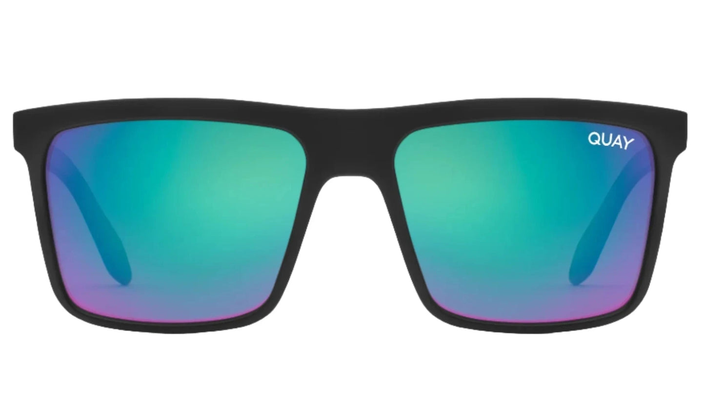 Quay Let It Run Matte Black Navy Polarised (Let It Run 01)