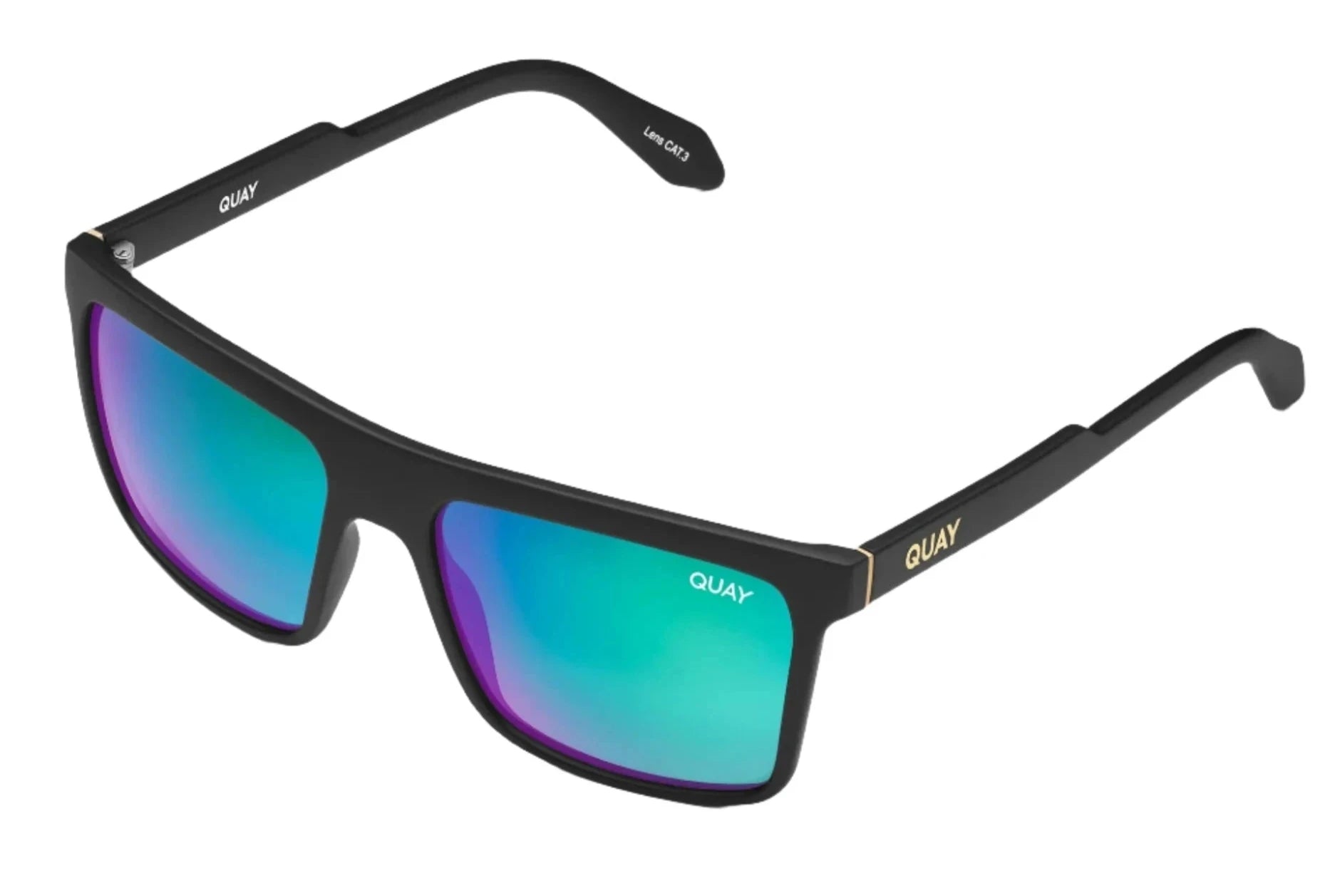 Quay Let It Run Matte Black Navy Polarised (Let It Run 01)