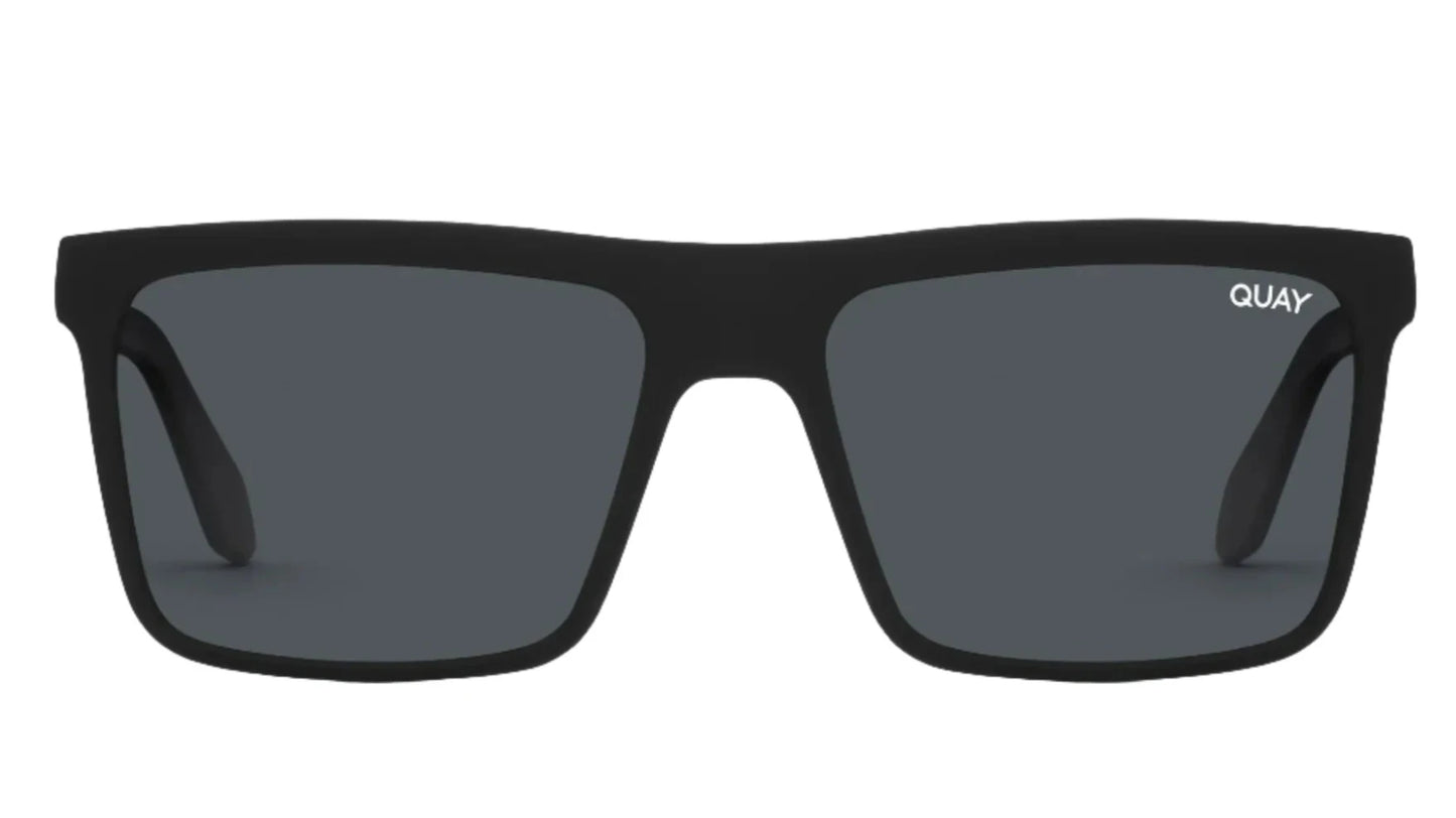 Quay Let It Run Matte Black Smoke Polarised (Let It Run 02)