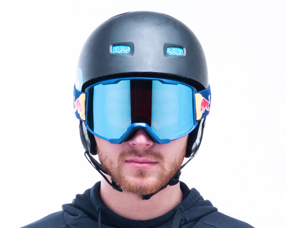 Red Bull Spect Solo Matte Dark Blue Rose/Blue Snow Mirror (Solo 001)