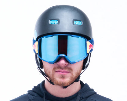 Red Bull Spect Solo Matte Dark Blue Rose/Blue Snow Mirror (Solo 001)