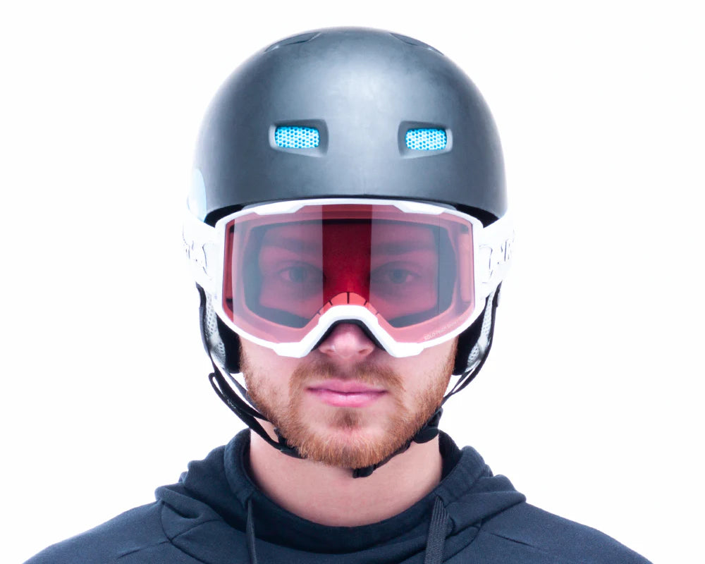 red bull ski goggles review Red Bull Spect Solo Matte White Peach Snow Silver Flash (Solo 004) – Great Southern Sunnies