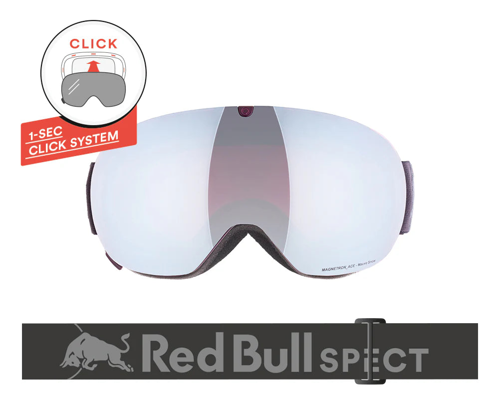 Red Bull Spect Magnetron Ace Burgundy Mauve Snow Silver Flash (Ace 009)