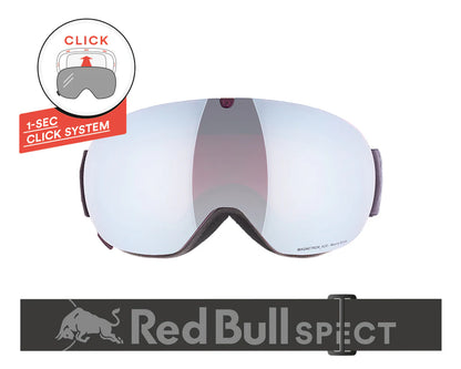 Red Bull Spect Magnetron Ace Burgundy Mauve Snow Silver Flash (Ace 009)